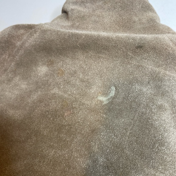 Vintage 90’s The Fox Collection Suede Leather Bomber Jacket Gray Chinstrap M - Picture 7 of 8